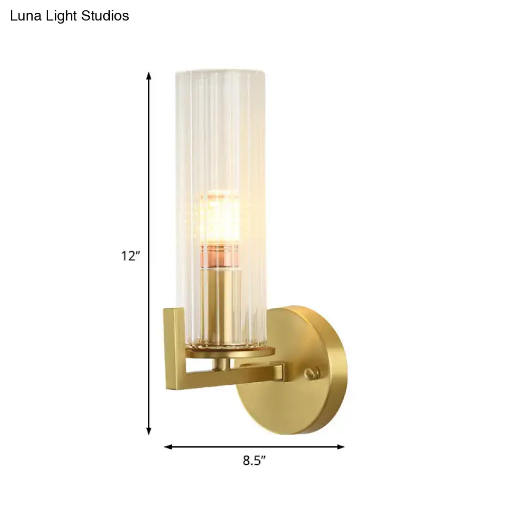 Modern brass crystal wall sconce bedroom 220v-240v light fixture