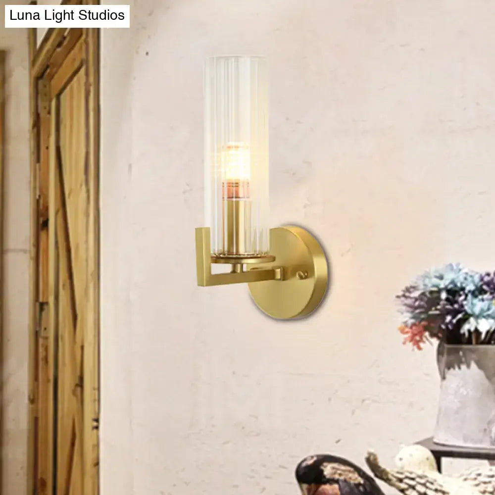 Modern brass crystal wall sconce bedroom 220v-240v light fixture