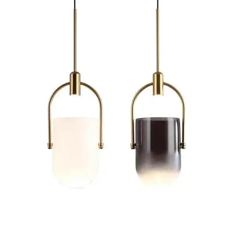 Modern brass decorbites bucket chandelier dining room glass lamp
