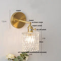 Modern brass e27 led wall sconce with glass shade for bedroom