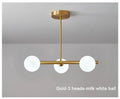 Modern brass glass ball pendant chandelier dining room led light
