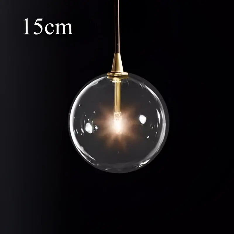 Modern brass glass ball pendant light kitchen hanging lamp