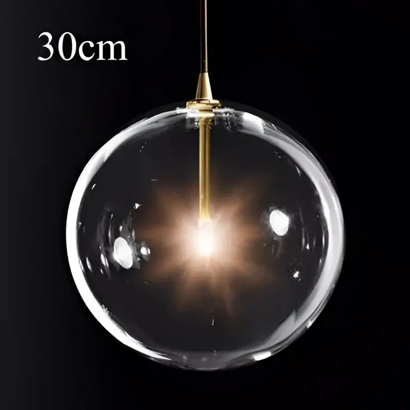 Modern brass glass ball pendant light kitchen hanging lamp