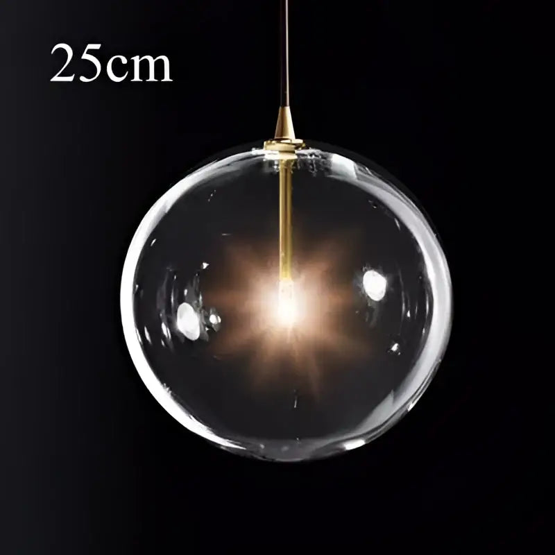 Modern brass glass ball pendant light kitchen hanging lamp