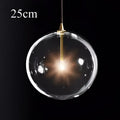Modern brass glass ball pendant light kitchen hanging lamp