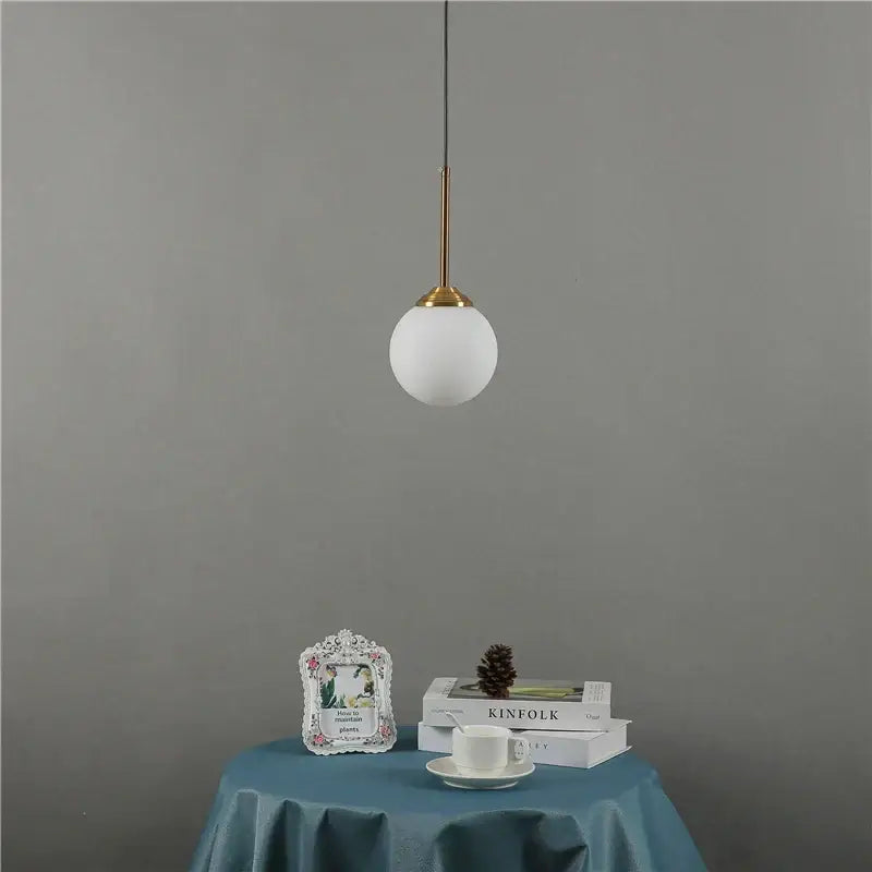 Modern brass glass ball wall lamps bedroom pendant light