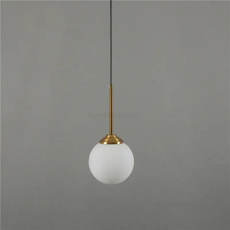 Modern brass glass ball wall lamps bedroom pendant light