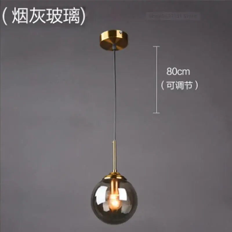 Modern brass glass ball wall lamps bedroom pendant light