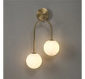 Modern brass glass ball wall lamps bedroom sconce lighting