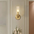 Modern brass glass cubic wall lamp living room e12 e14 light
