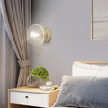 Modern brass glass dome wall sconce bedroom light