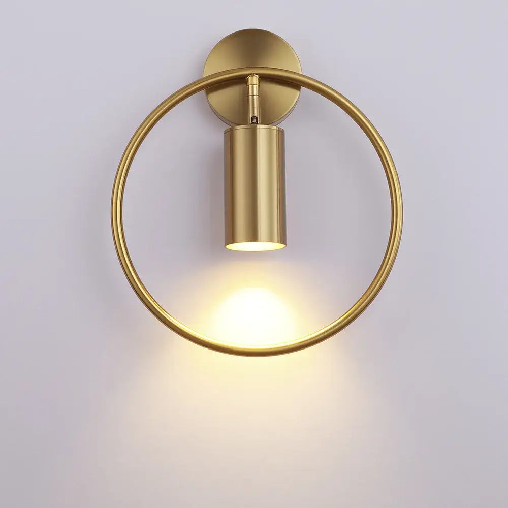 Modern brass gold adjustable led wall sconce for corridor