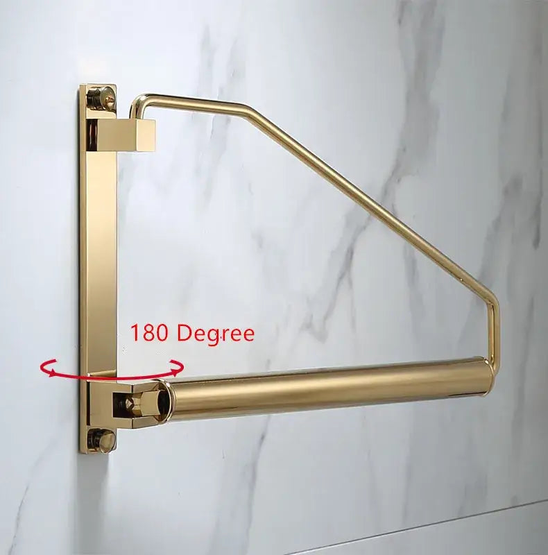 Modern brass gold wall clothing rack bedroom hanging organizer