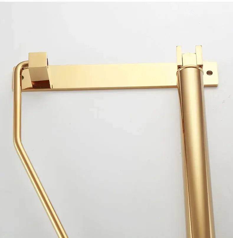 Modern brass gold wall clothing rack bedroom hanging organizer