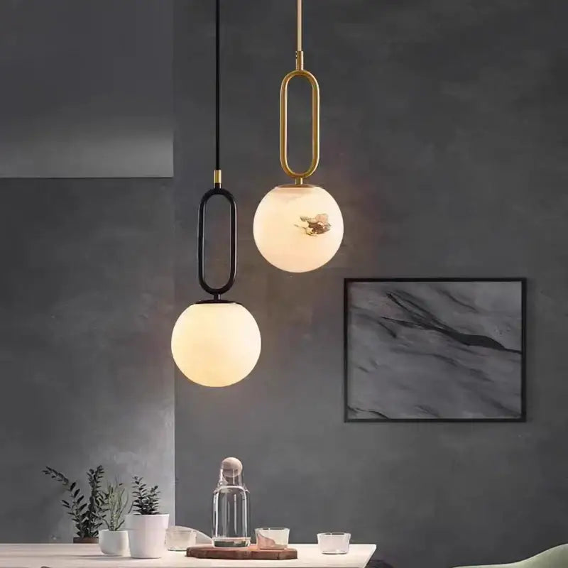 Modern brass led pendant lights gold & black kitchen decorbites brass led