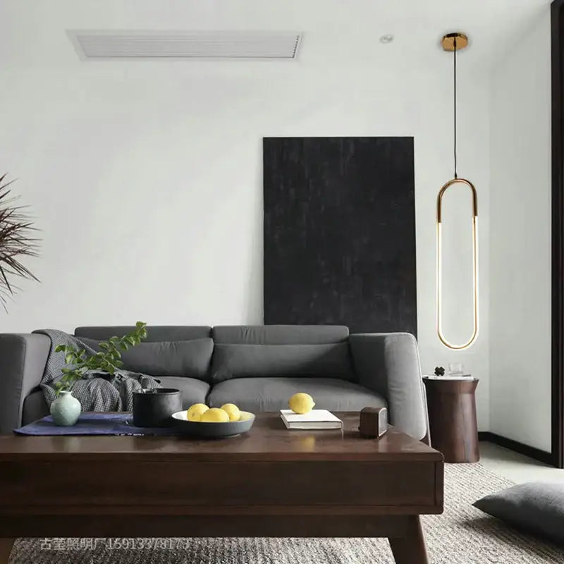 Modern brass led u-shaped bar chandelier dining room light