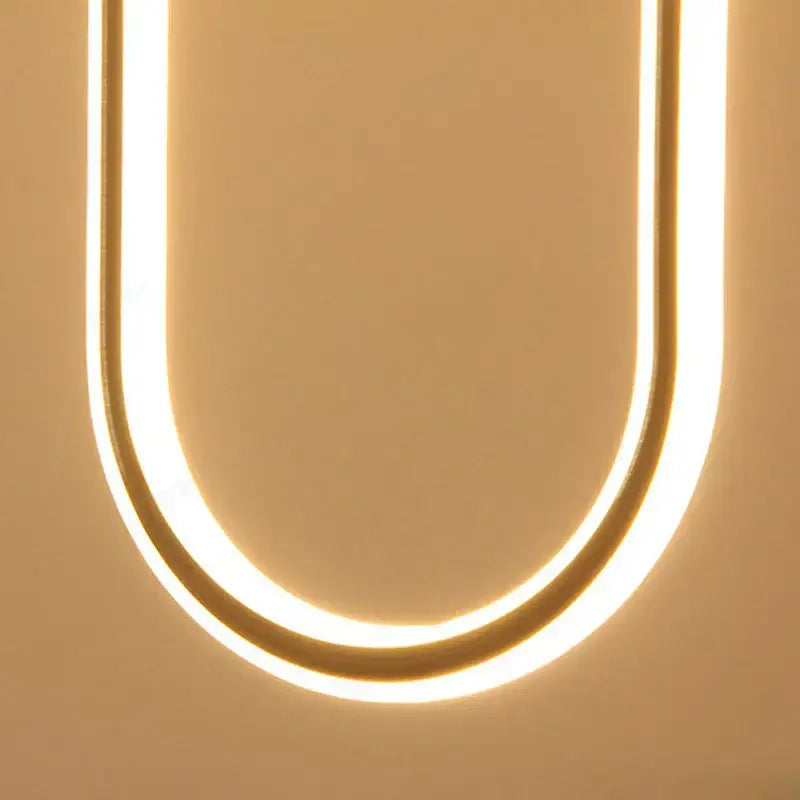 Modern brass led u-shaped bar chandelier dining room light