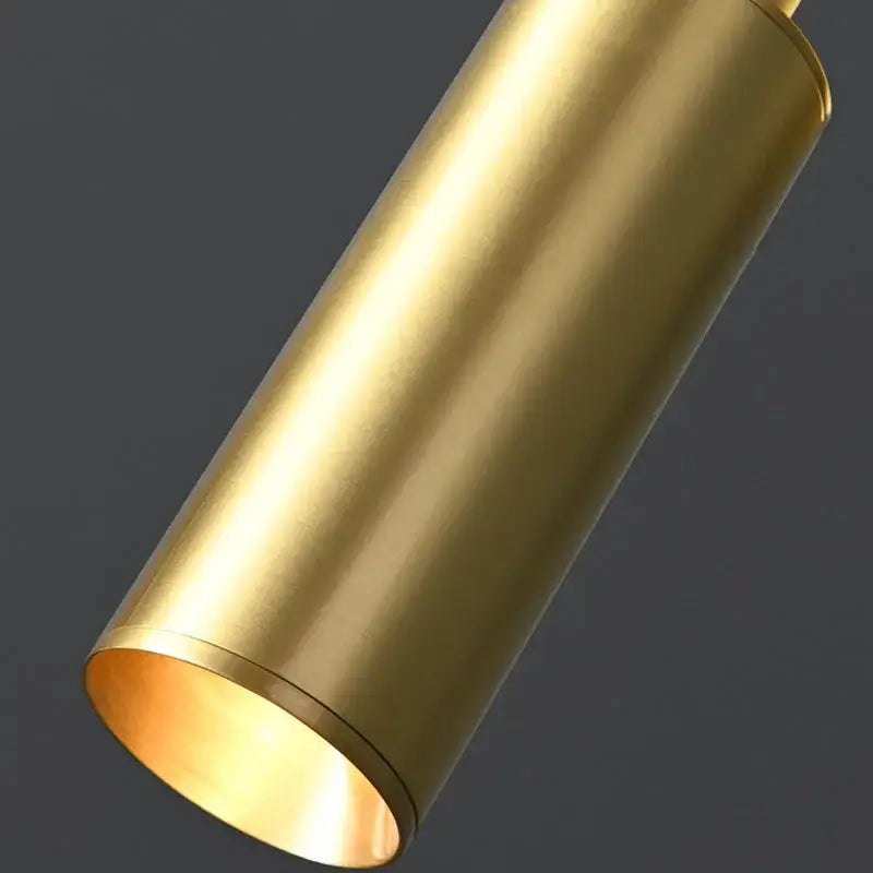Modern brass led wall lamp bedroom rotatable cylindrical sconce