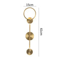 Modern brass led wall light 3 disc sconce for living room
