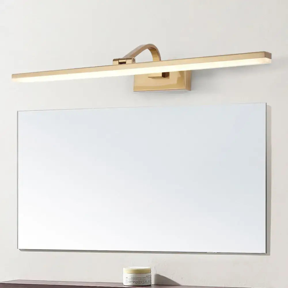 Modern brass linear vanity led light bathroom wall fixture