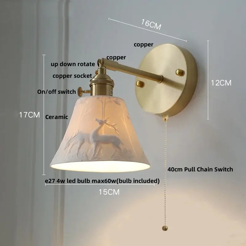 Modern brass mountain led wall lamp sconce – bedroom stair light