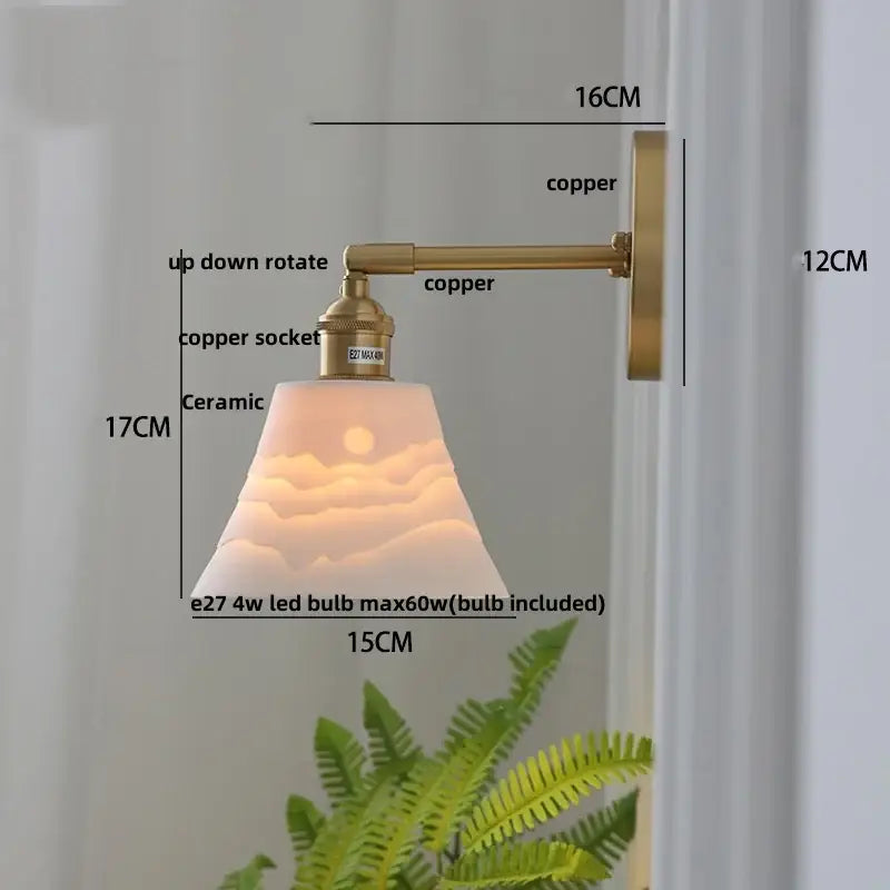 Modern brass mountain led wall lamp sconce – bedroom stair light