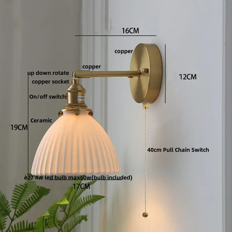 Modern brass mountain led wall lamp sconce – bedroom stair light