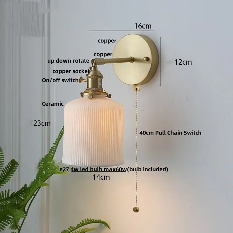 Modern brass mountain led wall lamp sconce – bedroom stair light