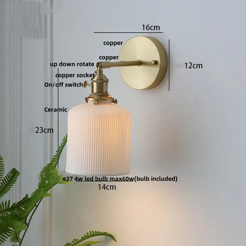 Modern brass mountain led wall lamp sconce – bedroom stair light