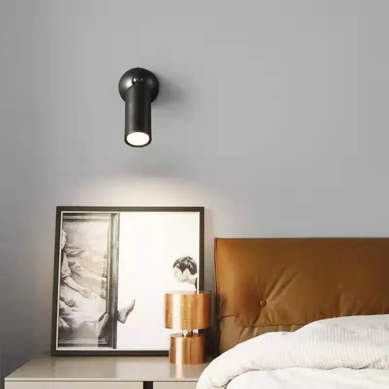 Modern brass rotatable led wall sconces bedroom gold spotlight