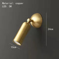 Modern brass rotatable led wall sconces bedroom gold spotlight
