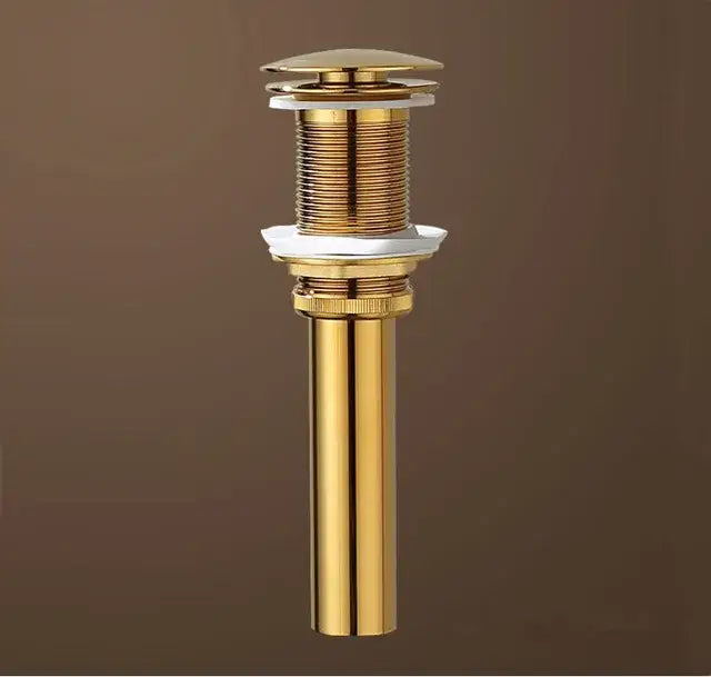 Modern brass round siphon p-trap set gun grey bathroom drainer