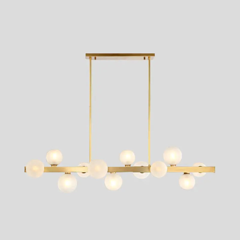 Modern brass simplicity globe pendant dining room frosted glass light