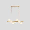 Modern brass simplicity globe pendant dining room frosted glass light
