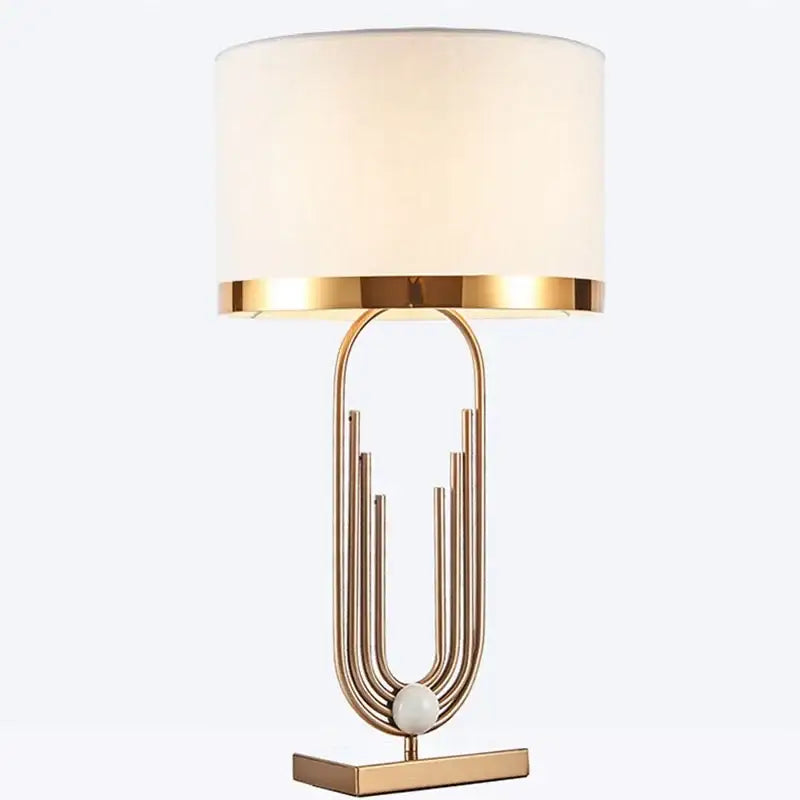 Modern brass table lamp gold paperclip light for bedroom