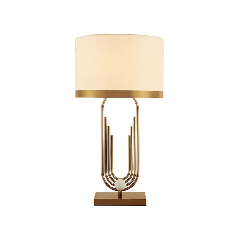 Modern brass table lamp gold paperclip light for bedroom