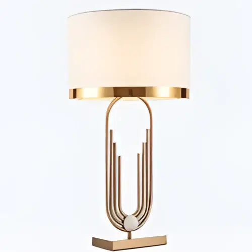 Modern brass table lamp gold paperclip light for bedroom