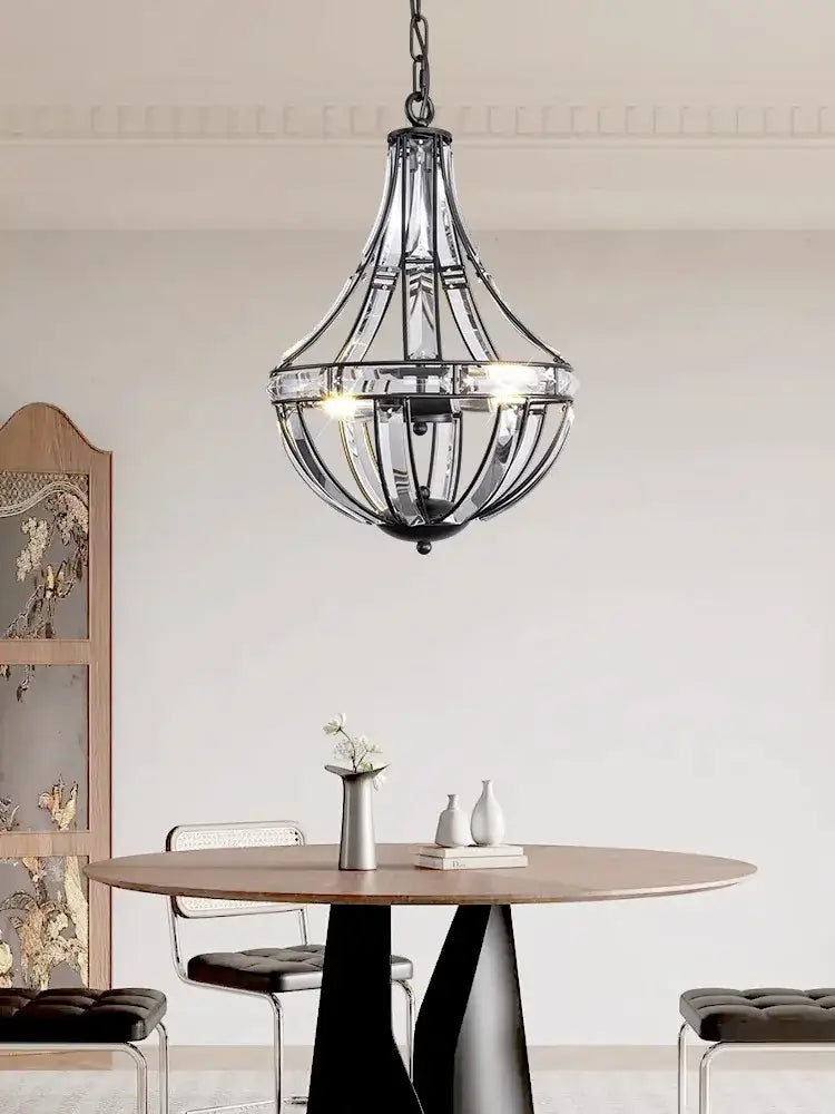 Modern bronze black chrome gold globe led chandelier living room