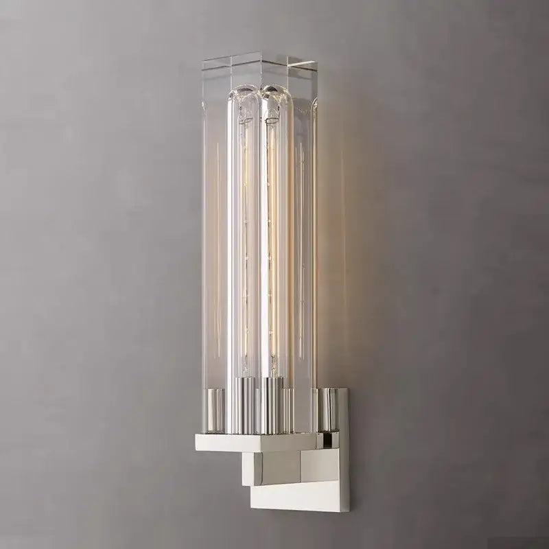 Modern bronze copper crystal wall lamp bedroom lighting fixture
