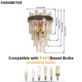 Modern bronze decorbites crystal led wall light for living room