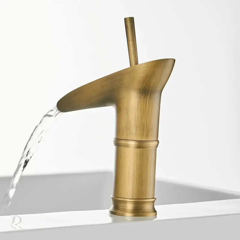 Modern bronze waterfall basin faucet bathroom sink mixer tap