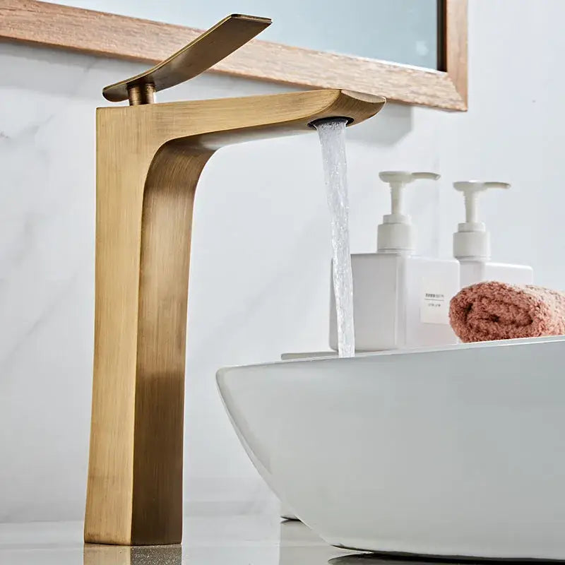 Modern bronze waterfall basin faucet bathroom sink mixer tap