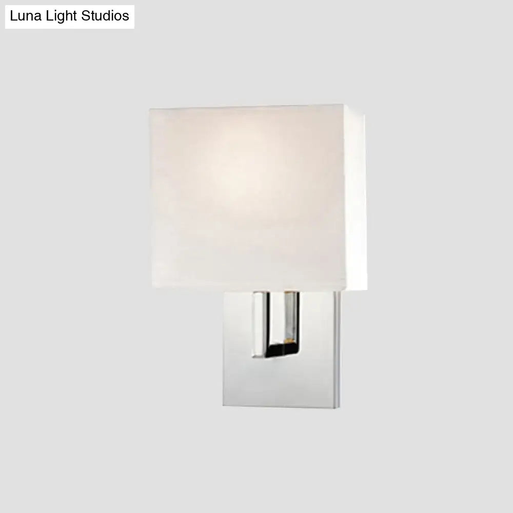 Modern brown fabric wall mount sconce – bedroom cylinder light
