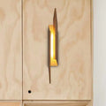 Modern brown geometric metal shade wall sconce living room light