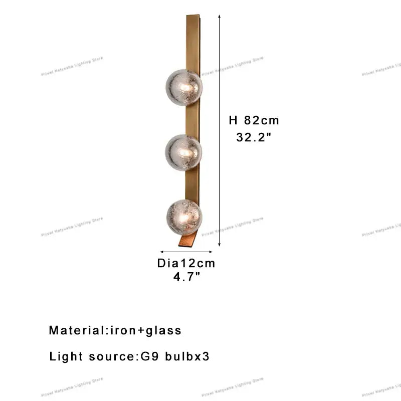 Modern brushed brass and frosted glass wall sconce lamps bedroom set