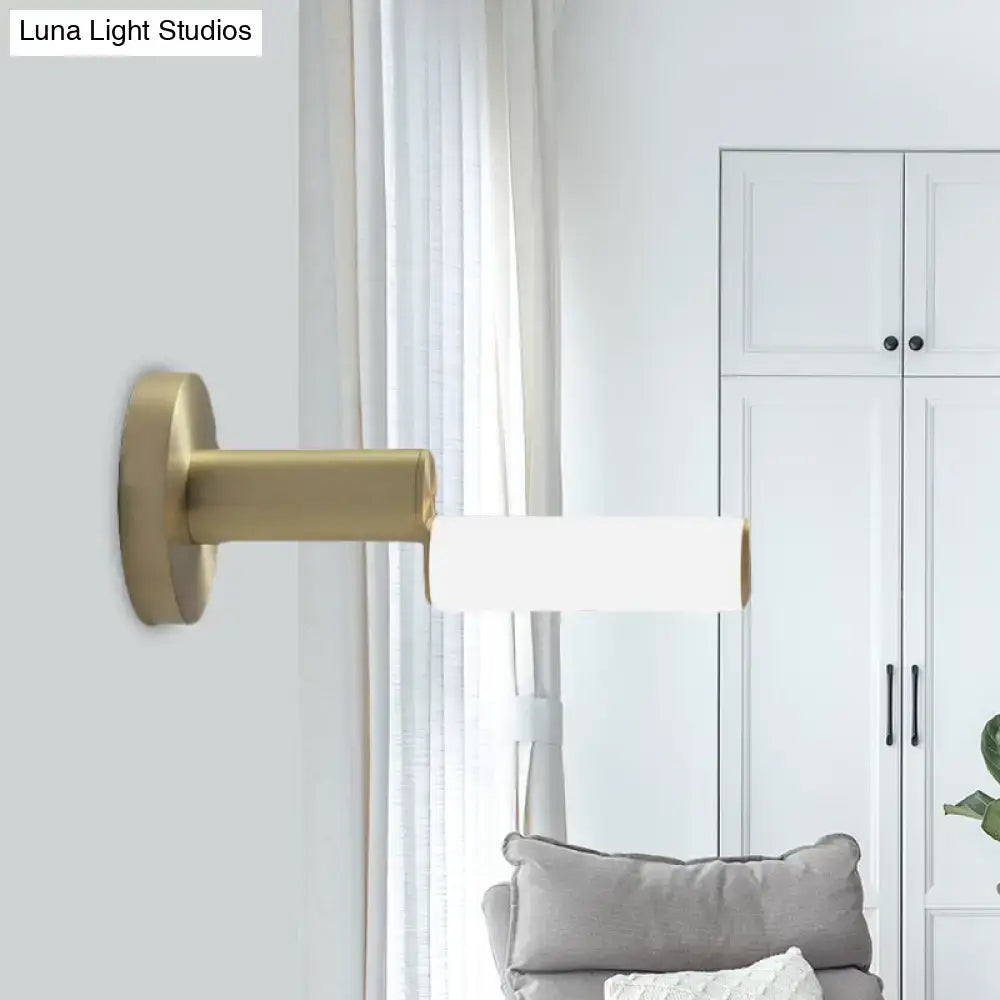 Modern brushed brass led door handle with gold metal finish bedroom