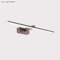Modern brushed bronze tubular vanity lighting bathroom wall mount light