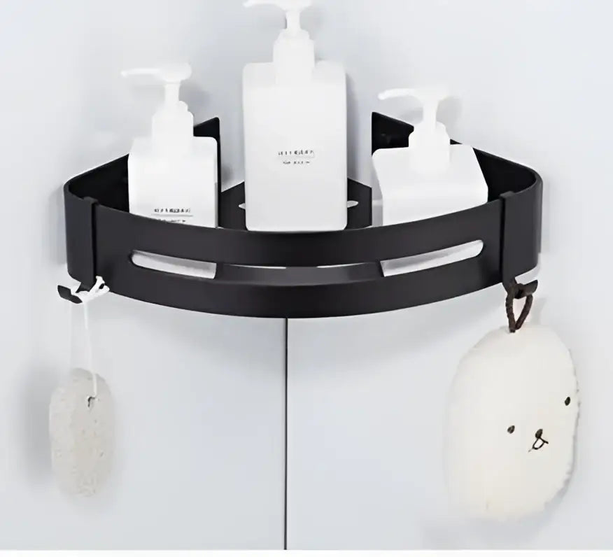 Modern brushed gold aluminum corner shelf bathroom shampoo holder