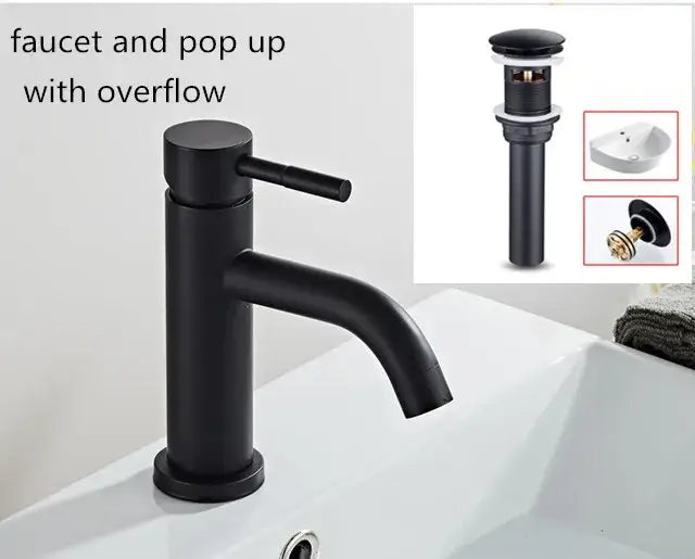 Modern brushed gold basin faucet bathroom single handle mixer