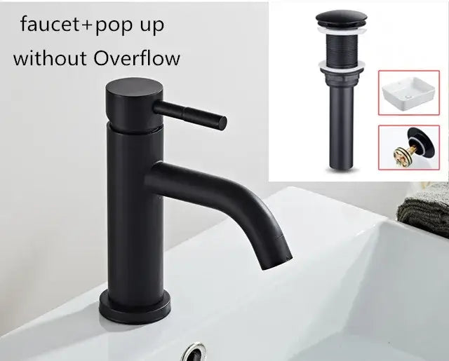 Modern brushed gold basin faucet bathroom single handle mixer